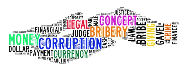 Korruption text moln — Stockfoto