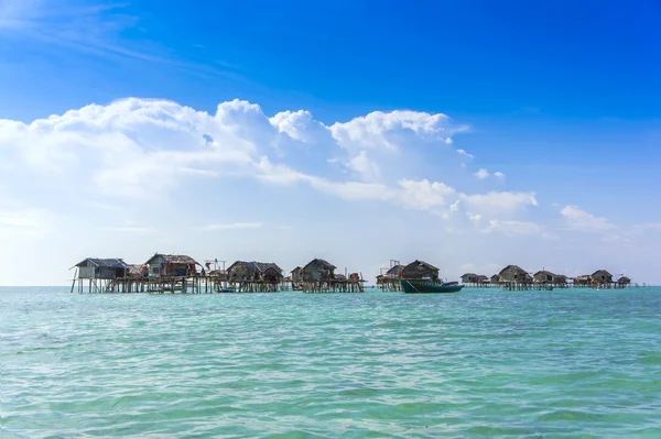 Bajau flytande hus — Stock fotografie