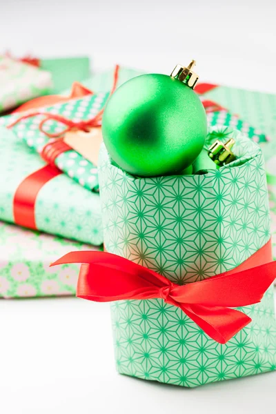 Christmas gifts and decoration — Stock Photo, Image