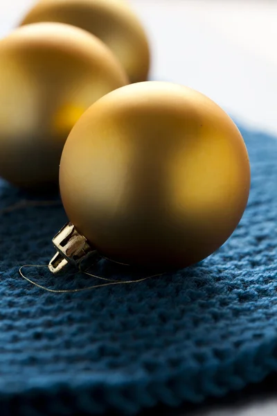 Gold baubles — Stock Photo, Image
