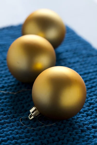 Gold baubles Stock Picture
