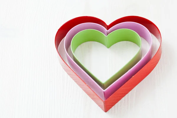 Colorful heart shapes — Stock Photo, Image
