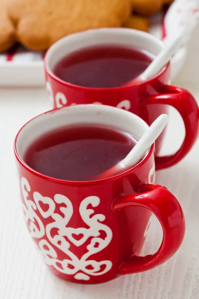 Christmas mulled wine and gingerbread — Stock Photo, Image