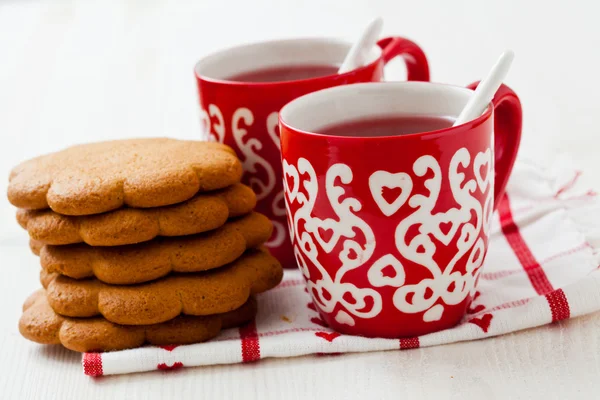 Christmas mulled wine and gingerbread — Stock Photo, Image
