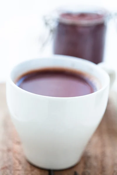 Kopje warme chocolademelk — Stockfoto