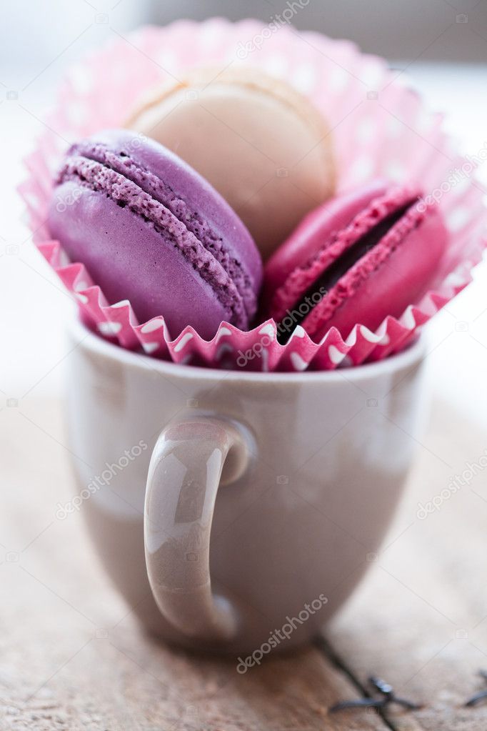 Macaroons in cup