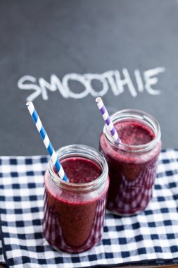 Blueberry smoothies clipart