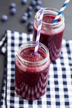 Blueberry smoothies clipart
