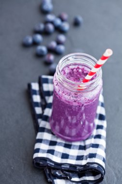 Blueberry smoothie clipart