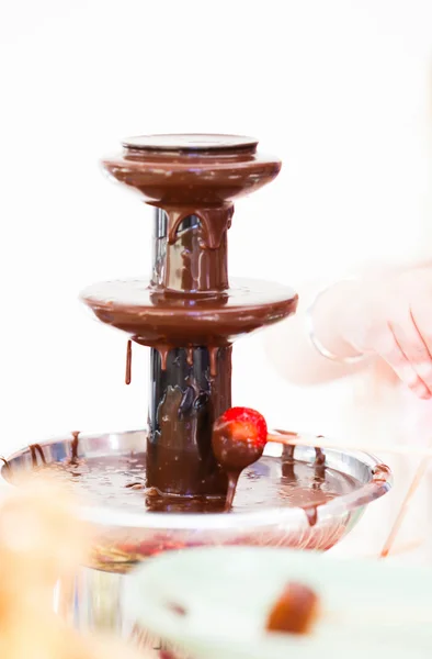 Fonte de fondue de chocolate — Fotografia de Stock