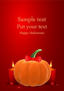 Cadılar Bayramı tebrik kartı vektör