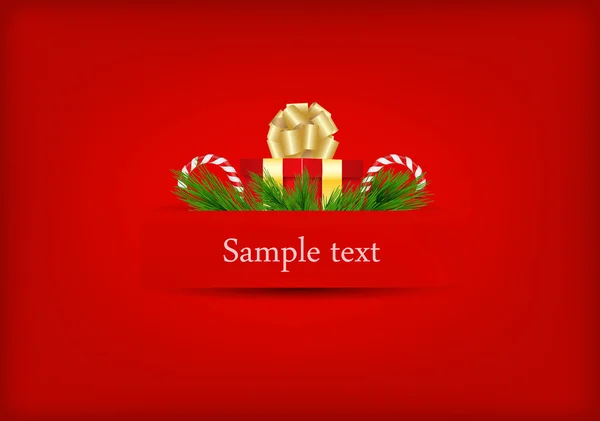 Tarjeta de felicitación vectorial dedicada a la Feliz Navidad — Vector de stock