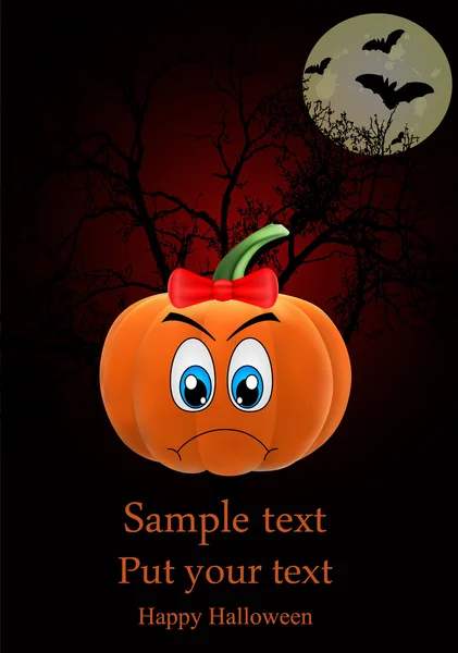 Cartão de saudação vetorial dedicado ao Halloween —  Vetores de Stock