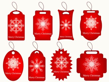 Kırmızı Etiketler vektör kümesi