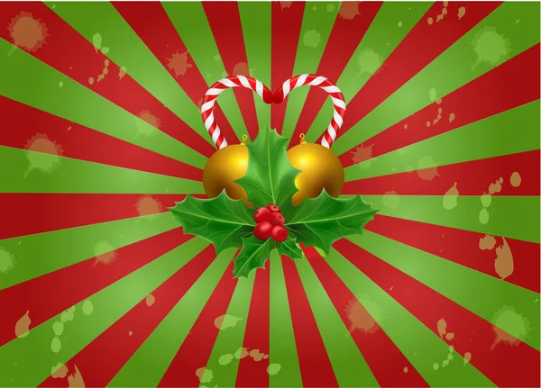 Carte de voeux dédiée à Joyeux Noël et Bonne Année — Image vectorielle