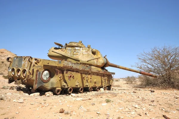 Zerstörter Panzer. somalia — Stockfoto