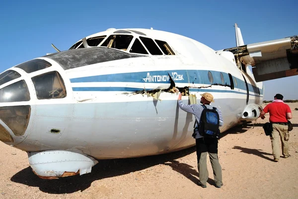 Das abgestürzte Flugzeug — Stockfoto