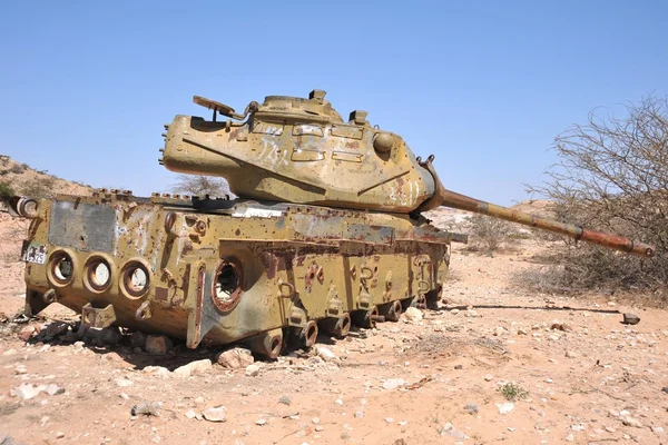 Zerstörter Panzer in Somalia — Stockfoto