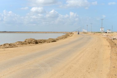 Guakhir'ın Yarımadası üzerinde tuz üretimi