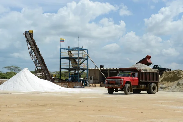 Produkcji soli na półwyspie Guakhir w — Zdjęcie stockowe