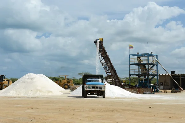Salt production on Guakhir's peninsula — Stock Photo, Image