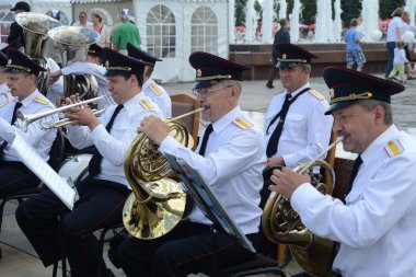 pirinç orestra polis poklonnaya Hill, Moskova, Rusya