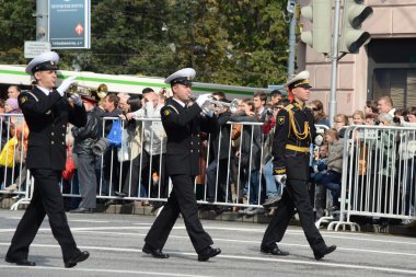 resmi geçit askeri orkestralar uluslararası festival katılımcılarının Rusya Orkestrası