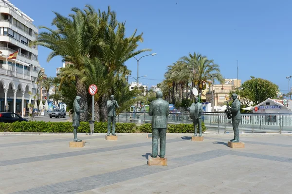 Sculptures of musicians on the promenade of Torrevieja — Stock Photo, Image