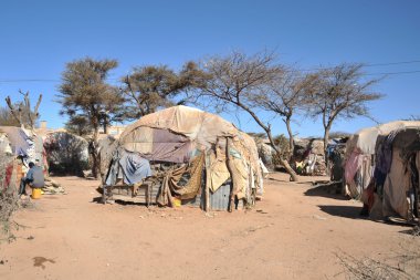 Afrikalı Mülteci ve yerinden kişi BM himayesinde yılında somaliland hargeisa eteklerinde kamp.