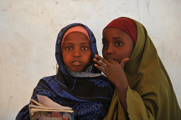 Campo scuola per rifugiati africani alla periferia di Hargeisa — Foto Stock