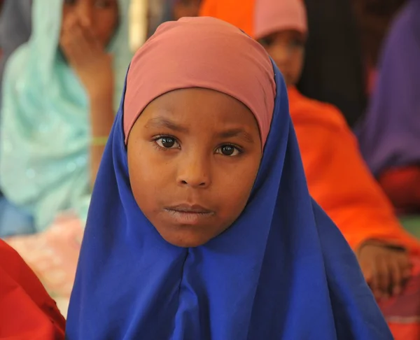 School camp for African refugees on the outskirts of Hargeisa — Stock Photo, Image