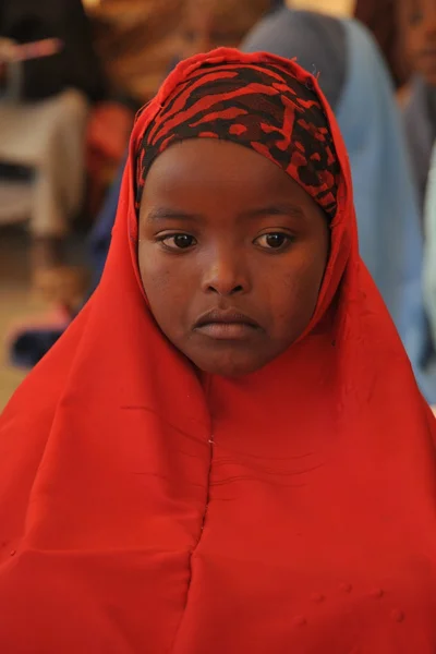Campo scuola per rifugiati africani alla periferia di Hargeisa — Foto Stock