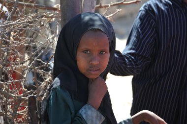 Afrikalı Mülteci ve yerinden kişi BM himayesinde yılında somaliland hargeisa eteklerinde kamp.