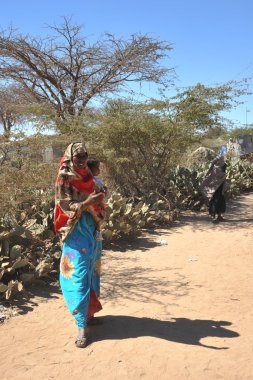 Afrikalı Mülteci ve yerinden kişi BM himayesinde yılında somaliland hargeisa eteklerinde kamp.