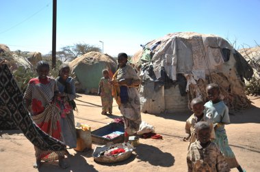Afrikalı Mülteci ve yerinden kişi BM himayesinde yılında somaliland hargeisa eteklerinde kamp.