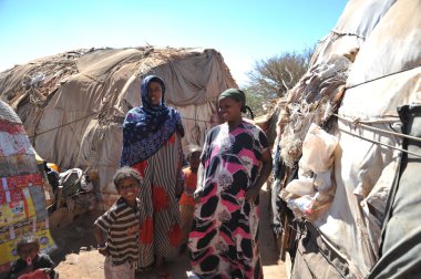 Afrikalı Mülteci ve yerinden kişi BM himayesinde yılında somaliland hargeisa eteklerinde kamp.