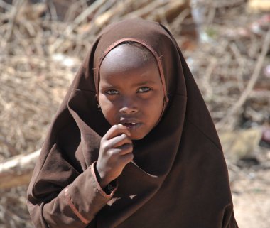 Afrikalı Mülteci ve yerinden kişi BM himayesinde yılında somaliland hargeisa eteklerinde kamp.
