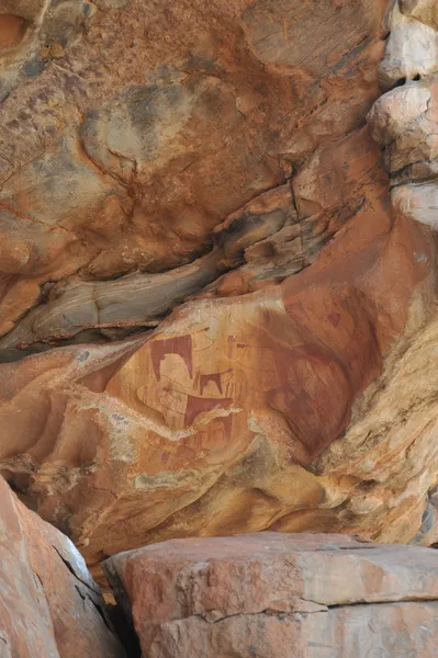 古代岩画在索马里 — 图库照片