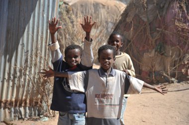 Afrikalı Mülteci ve yerinden kişi BM himayesinde yılında somaliland hargeisa eteklerinde kamp.