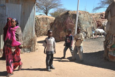 Afrikalı Mülteci ve yerinden kişi BM himayesinde yılında somaliland hargeisa eteklerinde kamp.