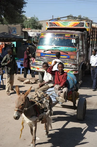 Portador de agua en la calle Hargeisa . — Foto de Stock