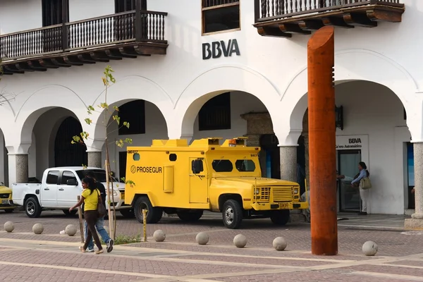Coche blindado en la calle de Cartagena . — Foto de Stock