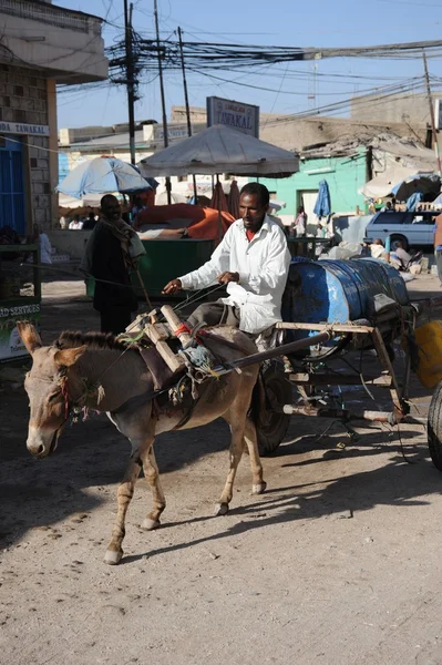 Portador de agua en la calle Hargeisa . —  Fotos de Stock
