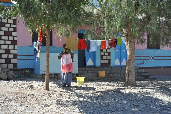 Somalis nas ruas da cidade de Borama . — Fotografia de Stock