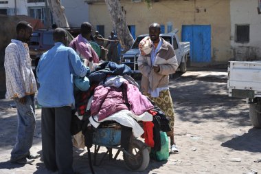 bir şehir Somali'de sokak üzerinde ticaret
