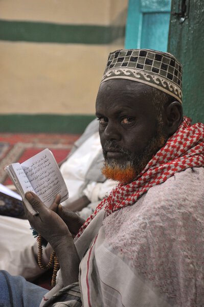 In the Sufi mosque in Hargeisa.