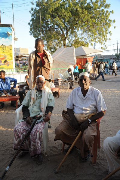 Somalis in the streets of the city of Hargeysa.