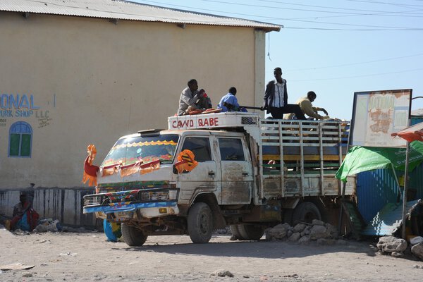 Somalis in the streets of the city of Hargeysa.