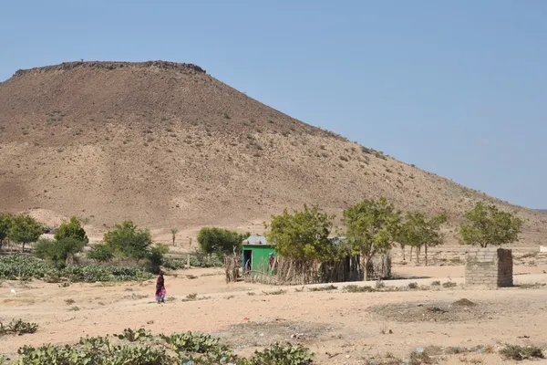 Nel villaggio somalo — Foto Stock