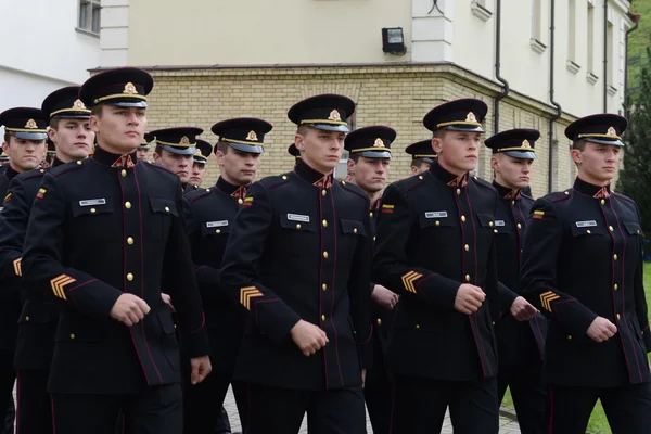 Vereidigung der litauischen Militärakademie. — Stockfoto